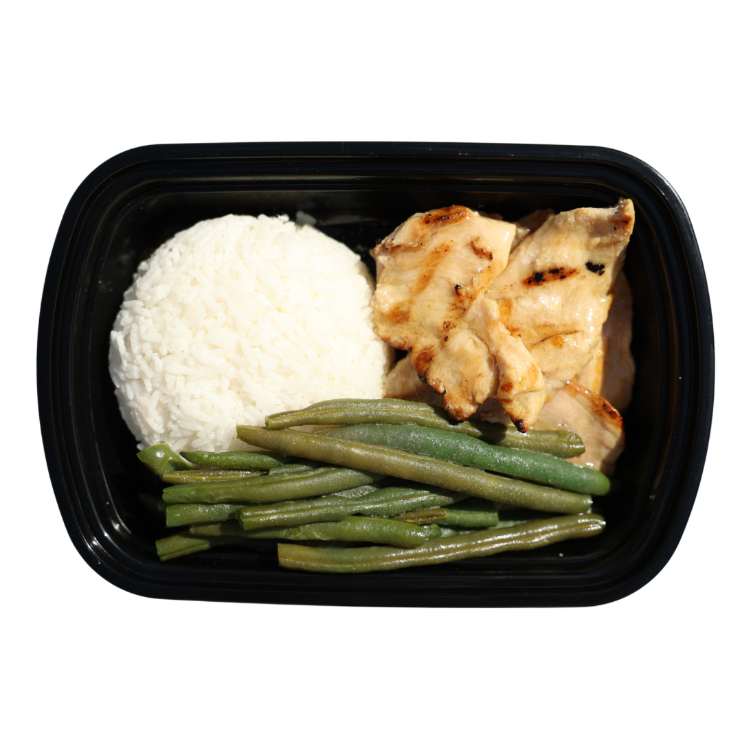 1. Sweet and Sour Chicken + Coconut Rice + Green Beans